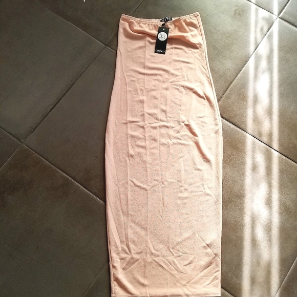 Boohoo Tall Pink Bodycon maxi skirt size 6 - Picture 3 of 6